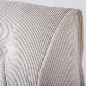 Mocca Fitilli Kadife Tek Kişilik Katlanır Yatak Katlanır Koltuk  Krem Tek thumbnail 4