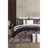 Elart çeyiz Paketi 11 Parça (Yatak Örtüsü+Nevresim Takımı+Battaniye) Vera Antrasit - 1