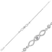 Lucky Life 925 Ayar Gumuss  Üç Sonsuzluk Bayan Bileklik - 1