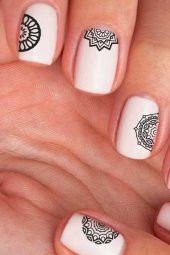2 Li Mandala Desenler Tırnak Dövmesi, Tırnak Tattoo, Nail Art, Tırnak Sticker - 2