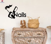 Yatak Odası Duvar Sticker Kozmetik Güzellik Tırnak Salonu Kadın Kız Odası Makyaj Çıkartmaları - 1