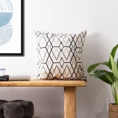 Homedius Dekoratif Kadife Klasik Kırlent 45x45cm  Sütlü Kahve 45x45 - 5