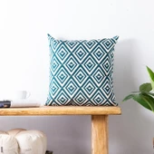 Homedius Dekoratif Kadife Klasik Kırlent 45x45cm Yeşil 45x45 - 1