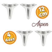 Aspen Lüks Mobilya Kanepe Koltuk Tv Ünitesi Baza Ayağı Ayakları 12 Cm Krom Ayak (4 ADET) thumbnail 1