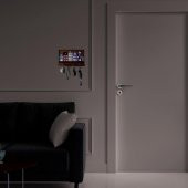 Veraart Işıklı Dekoratif Şehir Temalı Ahşap Organizer Anahtar Askılığı - 6