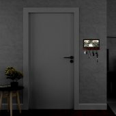 Veraart Işıklı Dekoratif Yaprak Temalı Ahşap Organizer Anahtar Askılığı - 5