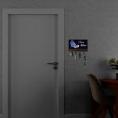 Veraart Işıklı Kişiselleştirilebilir Dekoratif Çiçek Temalı Ahşap Organizer Anahtar Askılığı - 6