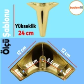 Aspen Lüks Mobilya Kanepe Koltuk Tv Ünitesi Konsol Ayağı Ayakları 24 Cm Altın Gold Ayak (4 ADET) thumbnail 3