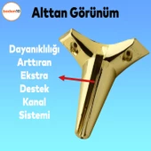 Aspen Lüks Mobilya Kanepe Koltuk Tv Ünitesi Konsol Ayağı Ayakları 24 Cm Altın Gold Ayak (4 ADET) thumbnail 4
