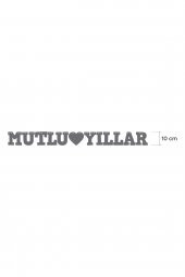 Mavi Mutlu Yıllar Yazılı Banner, Yeni Yıl, Doğum Günü Partisi, Simli Eva Banner - 2