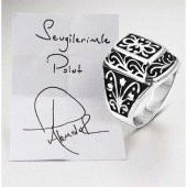 925 Ayar Gümüş Kurtlar Vadisi Erkek Yüzük - 2