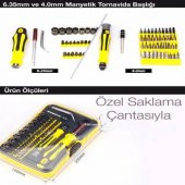 Polham 70 Parça Tornavida Seti, Manyetik Uçlu Çantalı Beyaz Eşya, Telefon, Bilgisayar Tamir Seti - 3