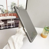 Apple iPad Air 11inç M2/M3 Air 4/5.Nesil 10.9 Kılıf Esnek Silikon Kalem Bölmeli Arka Rubber Kapak thumbnail 10