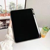 Apple iPad Air 11inç M2/M3 Air 4/5.Nesil 10.9 Kılıf Esnek Silikon Kalem Bölmeli Arka Rubber Kapak thumbnail 11