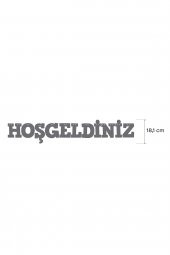 Siyah Hoş Geldiniz Yazılı Banner , Özel Gün, Davet Organizasyonu , Kına, Nişan, Düğün , Simli Eva - 2
