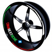 Italy Design Yeşil Beyaz Kırmızı İtalyan Jant Şeridi Sticker Çınar Extreme - 1