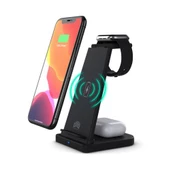 Polham 15W Kablosuz Şarj Cihazı Apple iWatch Şarj Standı Huawei Xiaomi Samsung İphone Şarj - 1