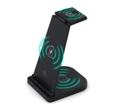 Polham 15W 3in1 Kablosuz Şarj Standı, Telefon, Saat ve Kulaklık Şarj İstasyonu, Ultra Hızlı - 1
