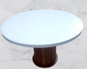 Masa 90166 ST Anıt Model Parlak Beyaz Lake ceviz Boya Kayın El Yapım - 2