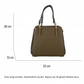 Bagacar 828 Taba Suni Deri Bayan Çapraz El ve Omuz Çantası - 7
