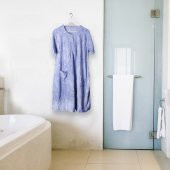 Cicikom Pamuklu Kollu Düğmeli Cepli Banyo Plaj Sauna Hamam Otel Havlu Elbise - 1
