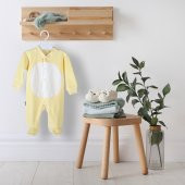 Mixibaby İpeksi Organik Bebek Tavşanlı 4 Parça Ponpon Tulum Seti Hastane Çıkışı Yenidoğan , 0-3 Ay - 2