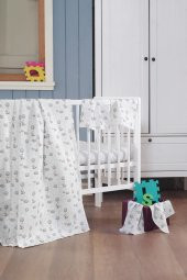 Müslin Bebek Set (90*80) (120*120) (30*304 Lü), Mavı, Pamıra - 1