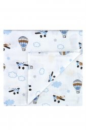 100 Organik Pamuk Çok Amaçlı Müslin Bebek Battaniyesi - 1