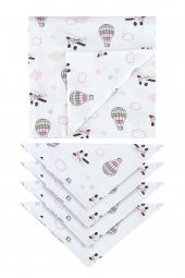 100 Organik Pamuk Müslin Bebek Battaniyesi+4lü Ağız Bezi - 1
