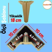 Sedir Lüks Mobilya Kanepe Konsol Tv Ünitesi Koltuk Ayağı Açık Ceviz 18 Cm Ayakları (4 ADET) thumbnail 3