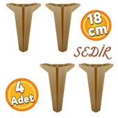 Sedir Lüks Mobilya Kanepe Konsol Tv Ünitesi Koltuk Ayağı Koyu Ceviz 18 Cm Ayakları (4 ADET) - 1