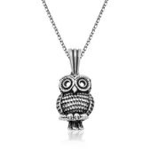 ​Lucky Life 925 Ayar Gumuss  Baykuş Kolye - 1