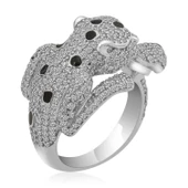 Lucky Life 925 Ayar Gumuss Kaplan Figürlü Bayan Yüzük - 3