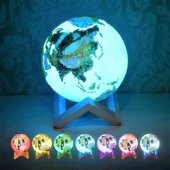 3D Dünya Led Lamba - 2
