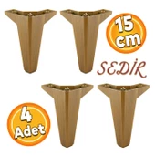 Sedir Lüks Mobilya Kanepe Sehpa Baza Tv Ünitesi Koltuk Ayağı Koyu Ceviz 15 Cm Ayakları (4 ADET) thumbnail 1