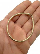 Lastik Değil 14 Ayar Altın Taşsız Günlük Her Bileğe Uygun Unisex Bileklik - 2