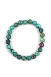 Orjinal Turkuaz - Yakut Doğal Taş 8 mm Küre Kesim Bileklik - 2