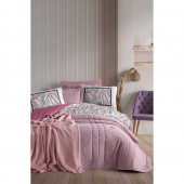 Elart Çeyiz Paketi 8 Parça (Yatak Örtüsü+Nevresim Takımı) Emily Gülkurusu - 3