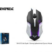 Everest SM-G72 Usb Siyah-Gümüş Işıklandırmalı Oyuncu Mouse - 6