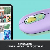 Logitech POP Emoji Mor Optik Kablosuz Mouse - 4