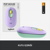 Logitech POP Emoji Mor Optik Kablosuz Mouse - 2