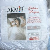 Yorgan 90168 Silikon akmir Çift Kişi Model Beyaz doğal Pamuk Kumaş silikon Dolgu - 2