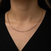 Lucky Life 925 Ayar Gumuss Omega Choker Zincir - 2