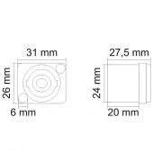 Specon Fiş Şase Kare Konnektör - 3