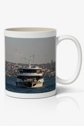 İstanbul Vapur Baskılı Kupa Bardak Baskılı Kahve Kupa Bardak - 1