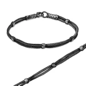 Lucky Life 925 Ayar Gumuss Toplu Örgü Kazaziye Unisex Bileklik - 1