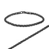 Lucky Life 925 Ayar Gumuss Burma Örgü Kazaziye Unisex Bileklik - 1