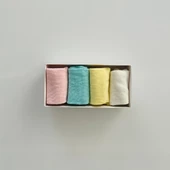 Kukita 4'lü Bebek Çocuk Candy Kaydırmaz Tabanlı Çorap Kuki25 - 2