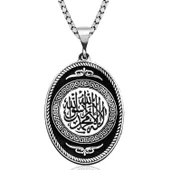 Lucky Life 925 Ayar Gumuss Kelime-i Tevhid Kolye - 1