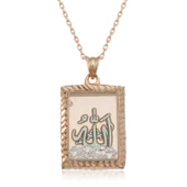 Lucky Life 925 Ayar Gumuss Rose Allah Yazılı Lucky Life Lucky Life Lucky Life Kadın Kolye - 1